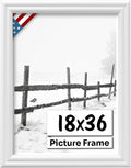 White 18x36 Picture Frame.75 in Wide - Clean White Wall Frame