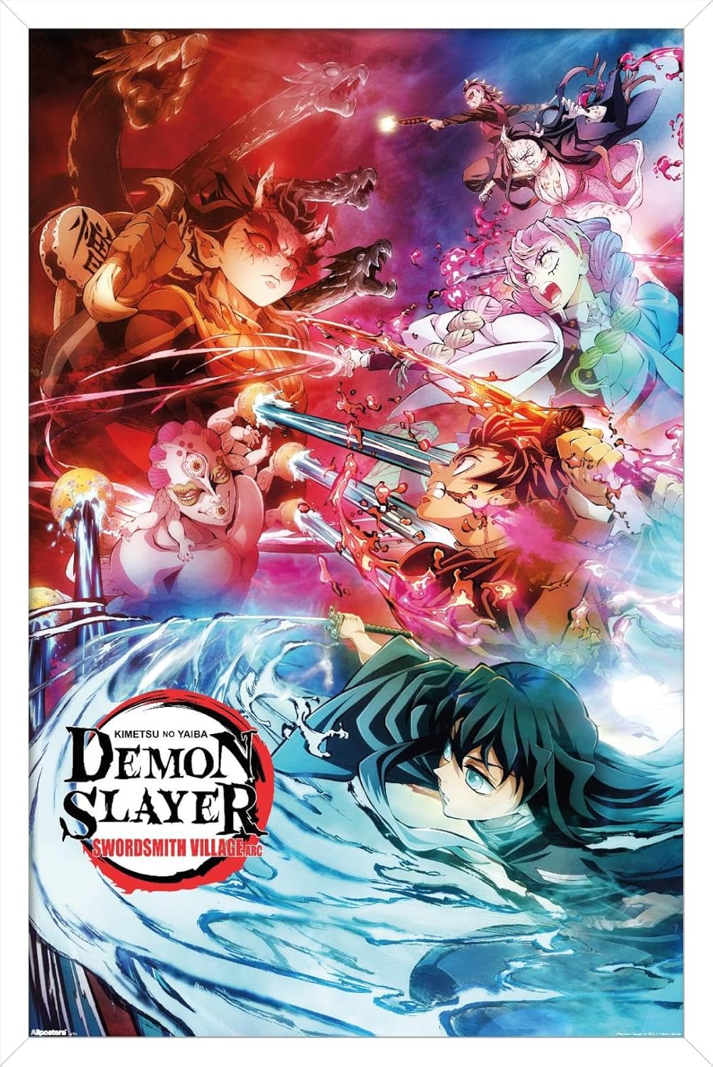 Demon Slayer Swordsmith Village Key Art 2 Wall Poster Framed