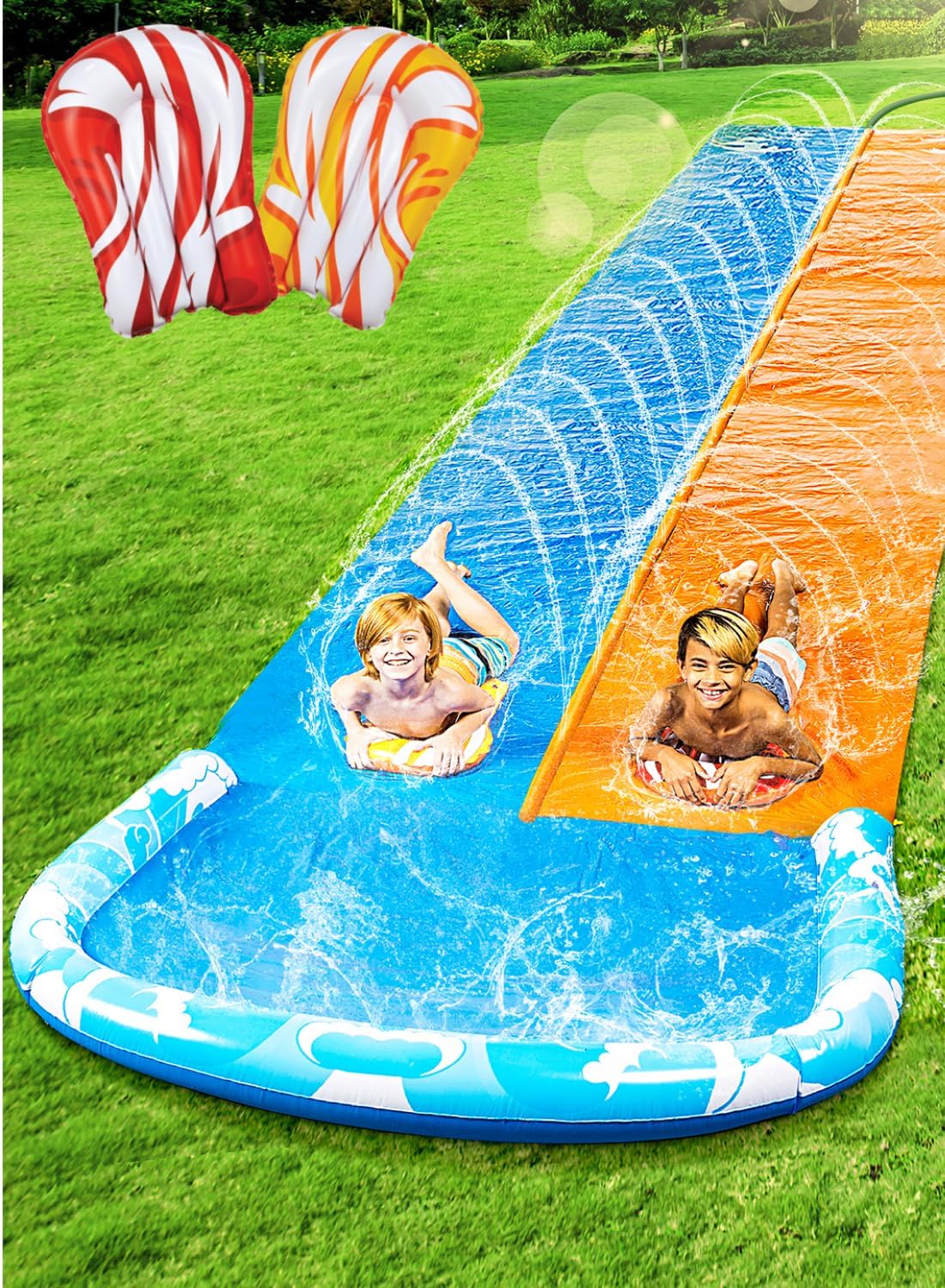 JOYIN 22.5ft Water Slide with Bodyboards for Backyard Fun