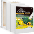 PHOENIX Professional Stretched Canvas 16x20 in 4-Pack - Ready to Paint