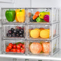 Clemate Stackable Pantry Organizers 6Pack - Clear Space Saver