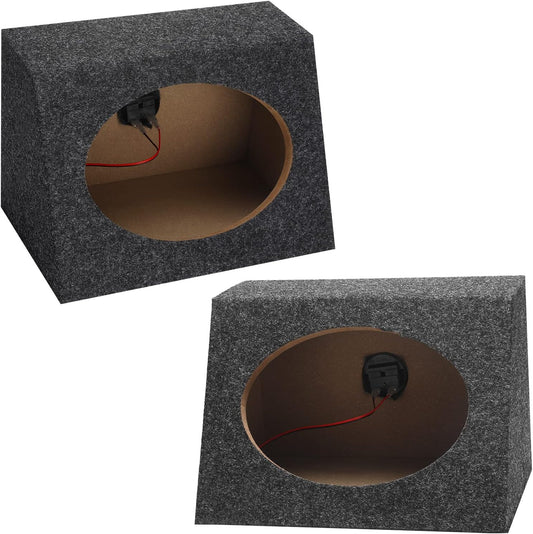 BBTO 2 Pcs Angled Style Car Audio Speaker Box for Vehicles