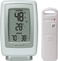 Indoor Outdoor Thermometer with Wireless Sensor - Compact Hygrometer