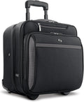 Rolling Case for Men & Women - Carry On Wheeled Briefcase Black