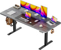 Huuger 63 x 28 Large Electric Standing Desk for Home Office