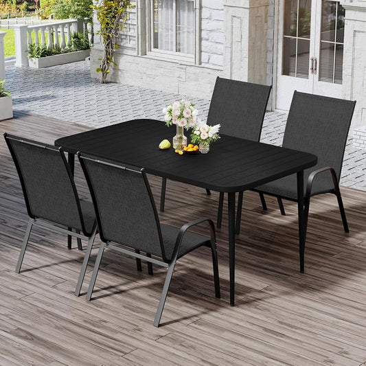 JEAREY 5-Piece Patio Dining Table Set for Outdoor Relaxation