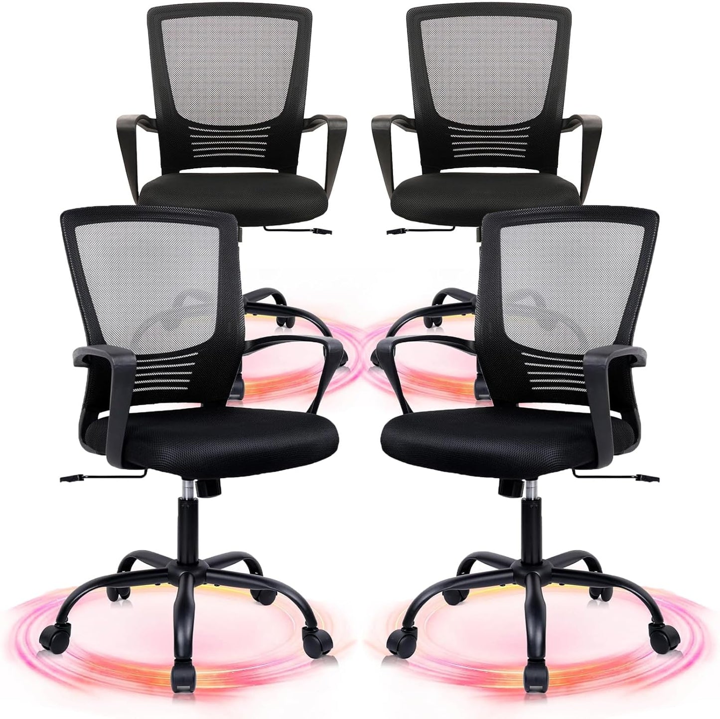 CLATINA Ergonomic Office Chair - Lumbar Support & Swivel Design