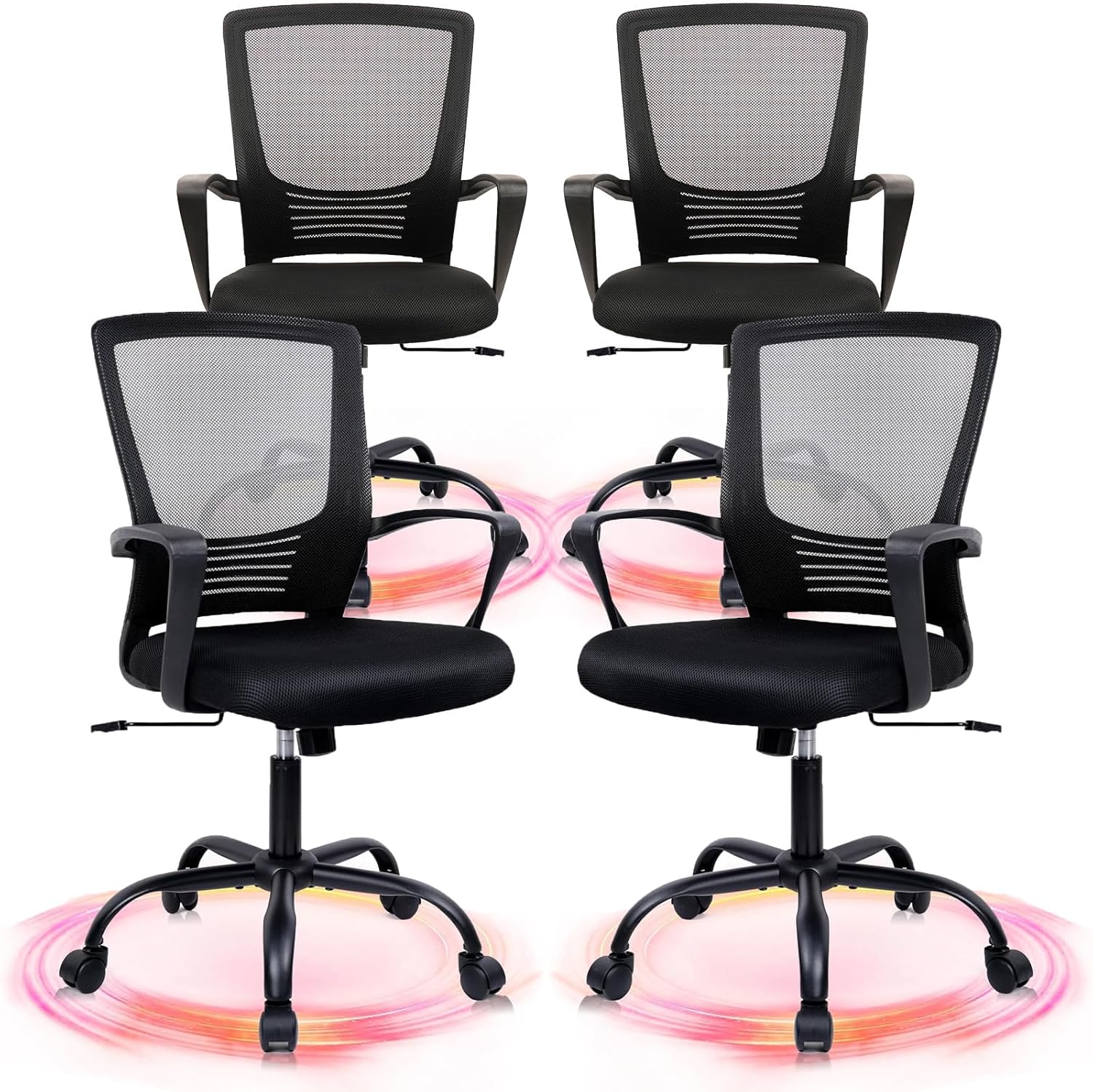 CLATINA Ergonomic Office Chair - Lumbar Support & Swivel Design