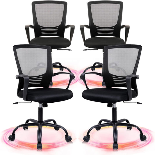 CLATINA Ergonomic Office Chair - Lumbar Support & Swivel Design