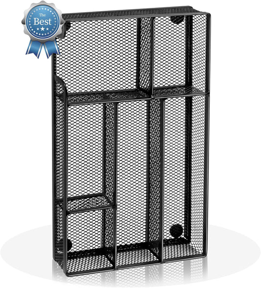 6-Compartment Metal Mesh Desk Organizer by Kciplab