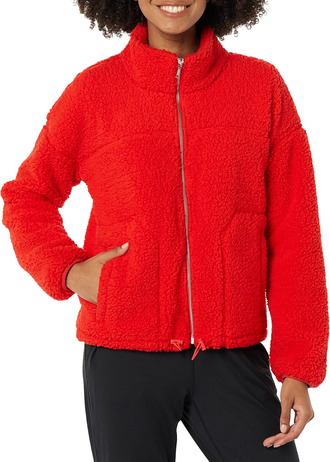 Women's Fleece Zip-Up Sherpa Jacket for Ultimate Warmth