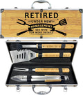 Retirement Gifts for Men BBQ Grill Accessories Kit - Durable Set