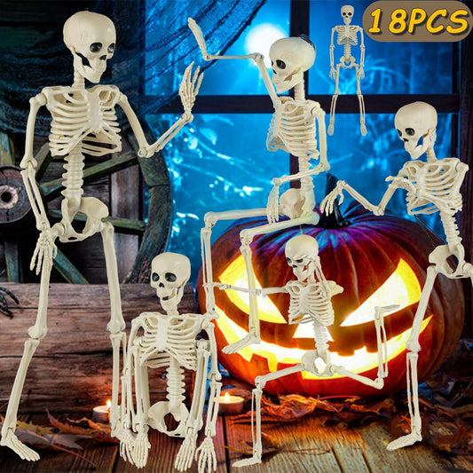 18 Packs Skeleton Halloween Decorations for Spooky Parties