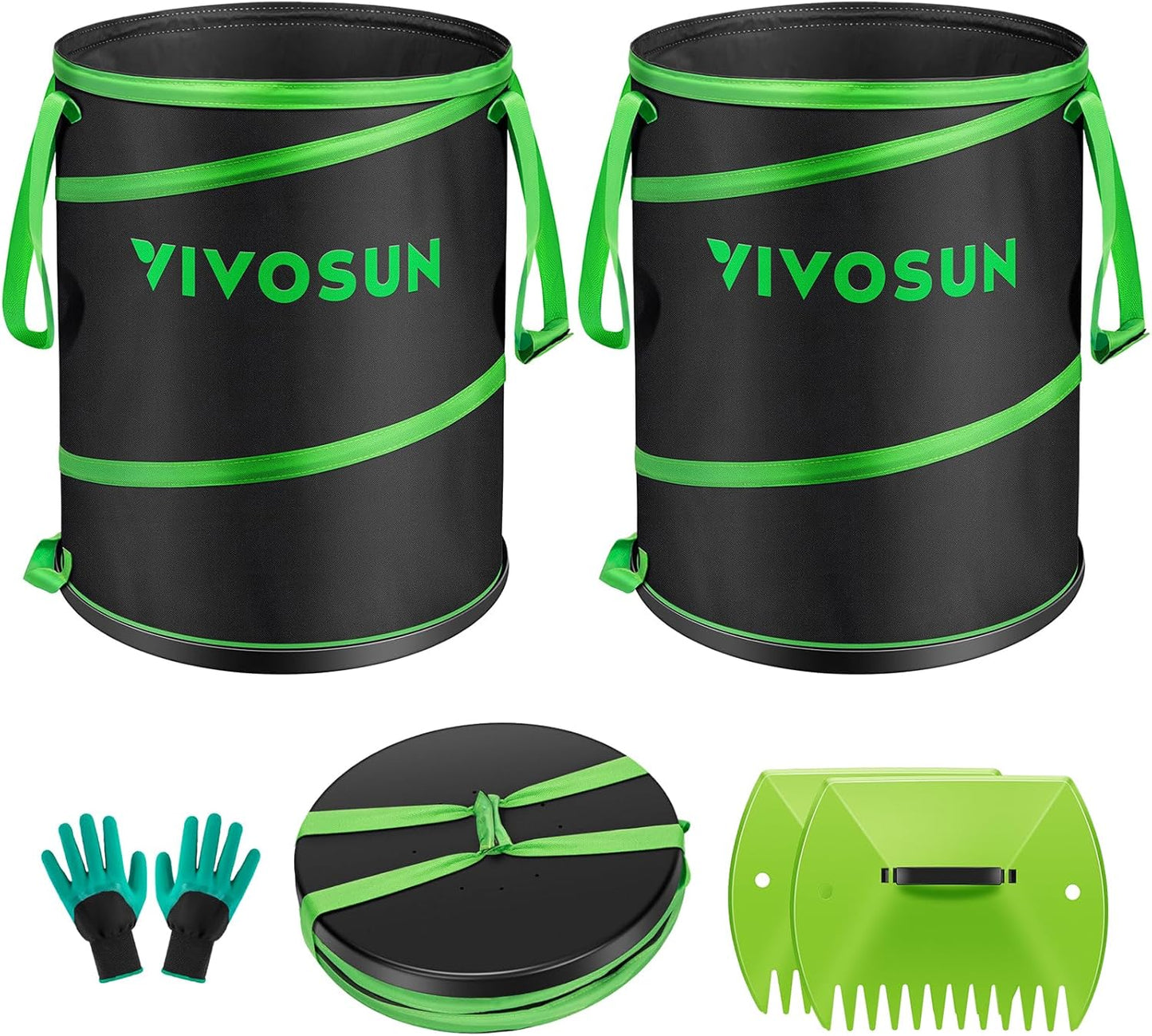 VIVOSUN 47-Gallon Collapsible Garden Bag for Yard Waste