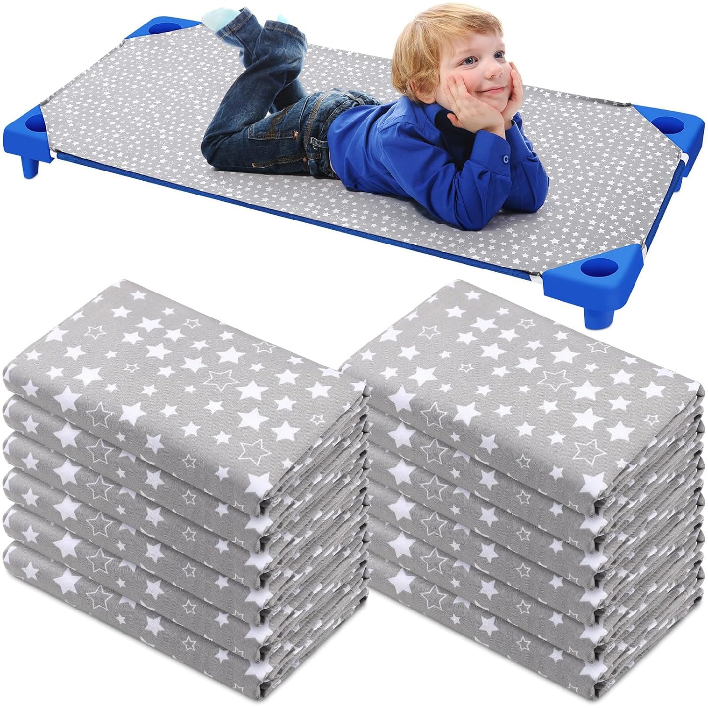 Peryiter 6 Pcs Nap Mat Sheets for Daycare Toddler Cots
