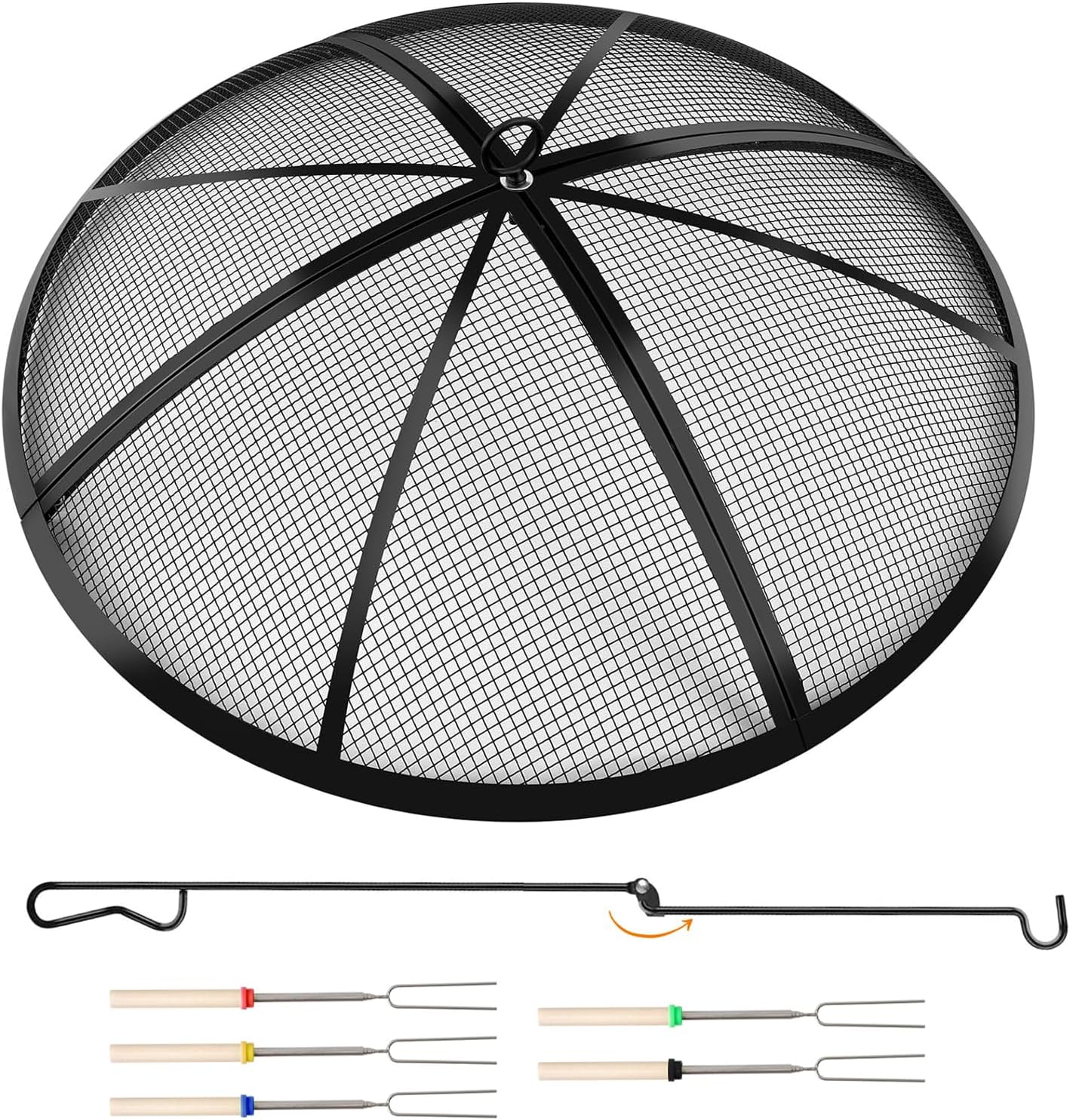 24 Inch Heavy Duty Fire Pit Spark Screen for Safe Bonfires