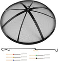 Fire Pit Spark Screen 40 in Round Cover - Heavy Duty Ember Guard