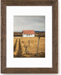 12x16 Wood Picture Frame with Mat for 8.5x11 - Rustic Walnut