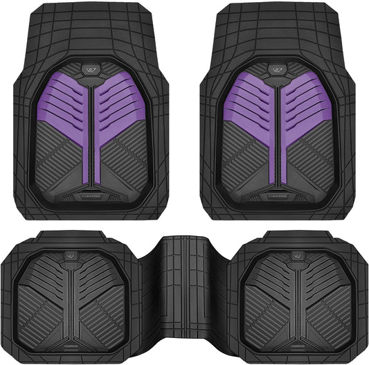 CAR PASS Heavy Duty Rubber Car Mats for All Weather Protection