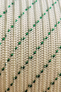 10 mm Double Braid Polyester Sailing Rope White with Green Fleck - Low