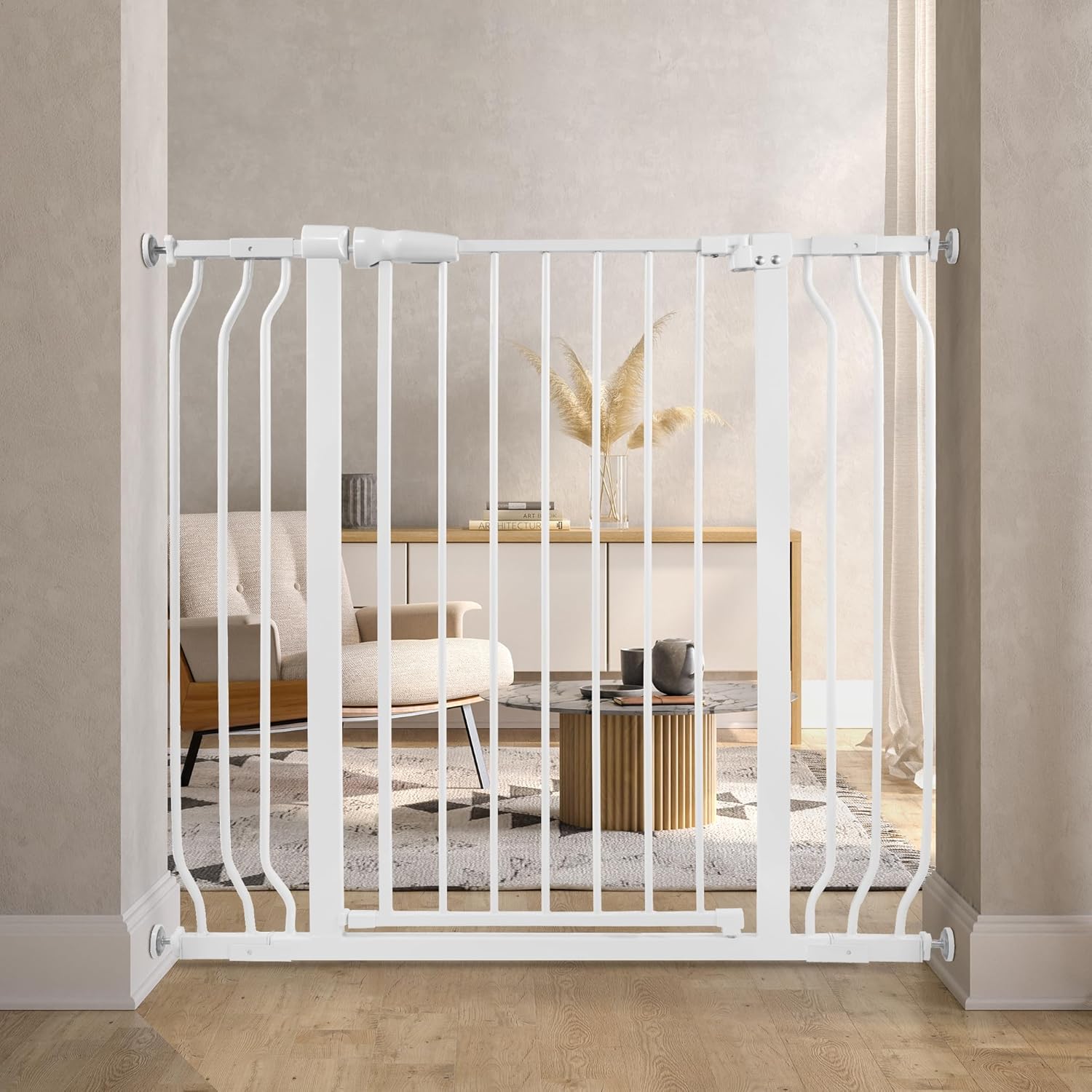 Baby Gate for Stairs and Doorways with Auto-Close Feature