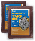 GUARD SHIELD Brown/Green Tarp 10x12 ft Medium Duty - Waterproof Cover