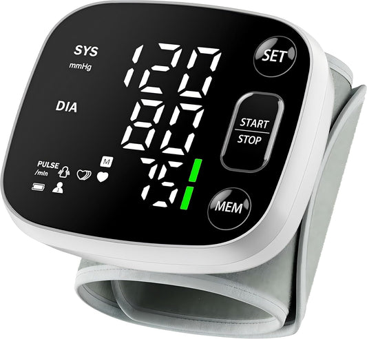 Oklar Rechargeable Wrist BP Monitor: Voice Broadcast, 240 Memory