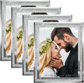 HIKWADERY 8x10 Picture Frames Silver - Set of 4 for Display
