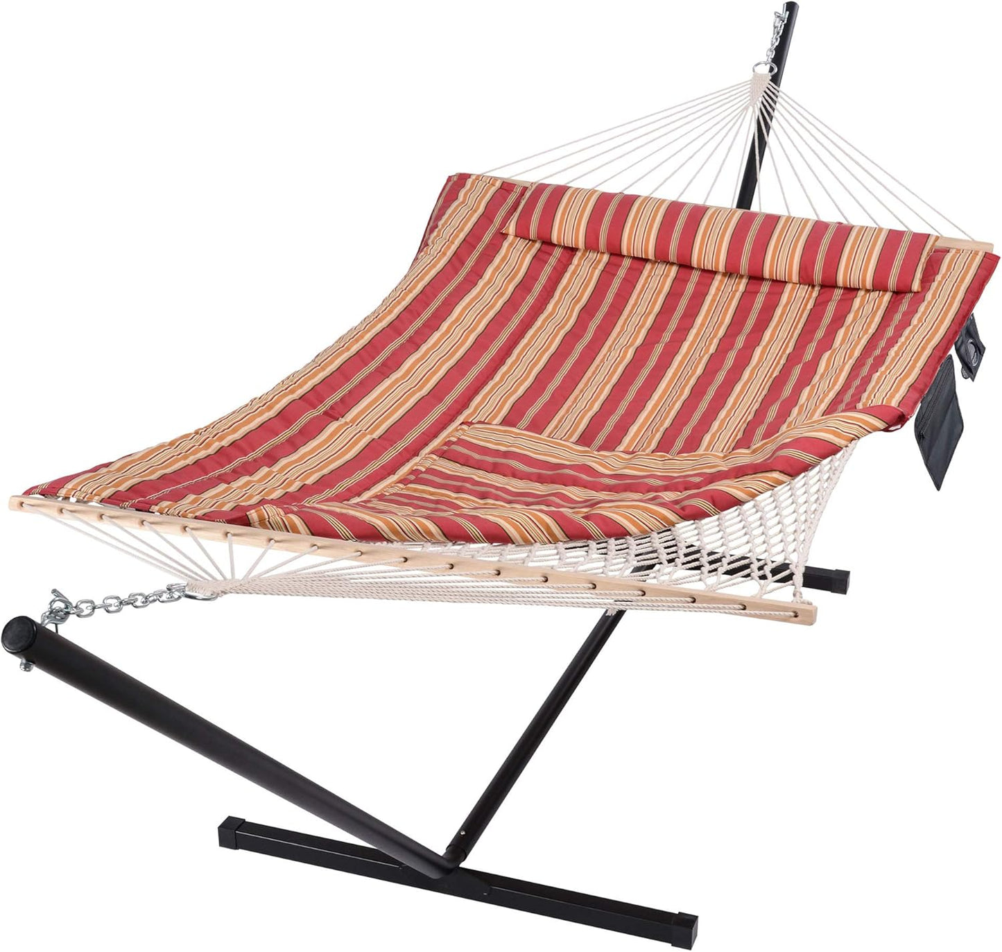 Portable Hammock with Stand for 2 Person Heavy Duty Comfort