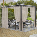 LORDTEX Burlap Linen Look Outdoor Curtains for Elegant Spaces