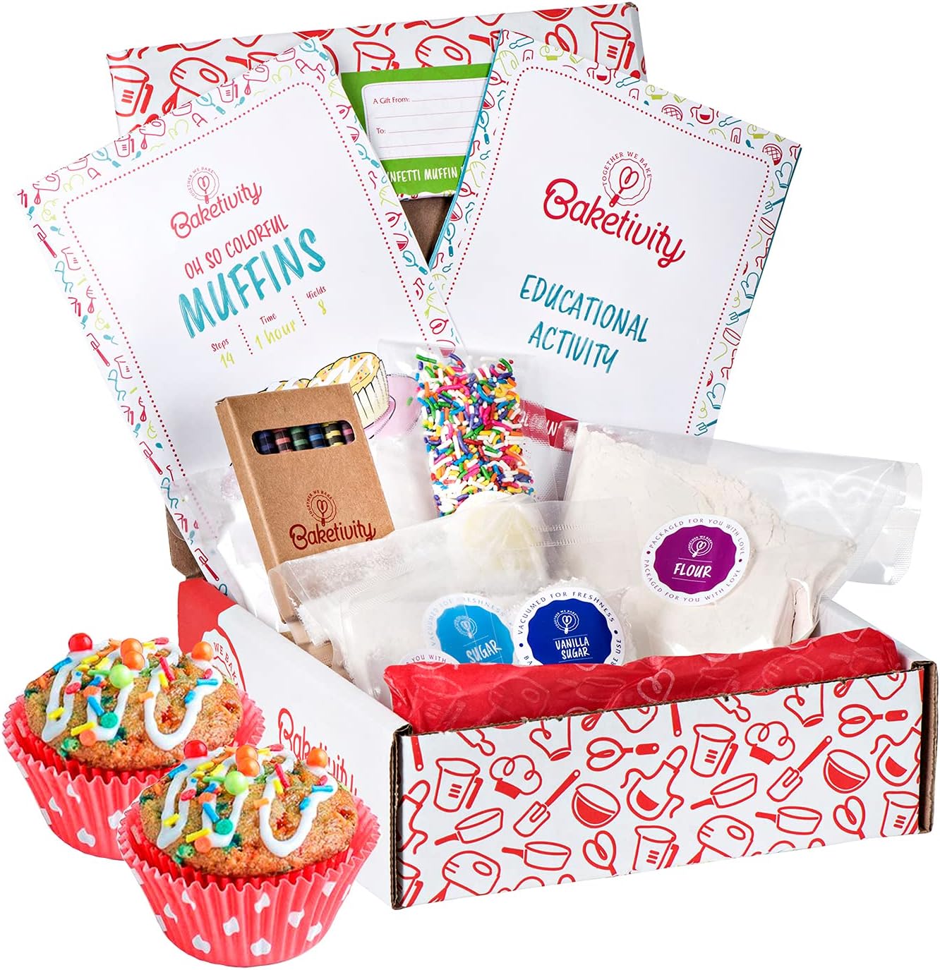 Baketivity Kids Baking DIY Activity Kit for Fun Muffins