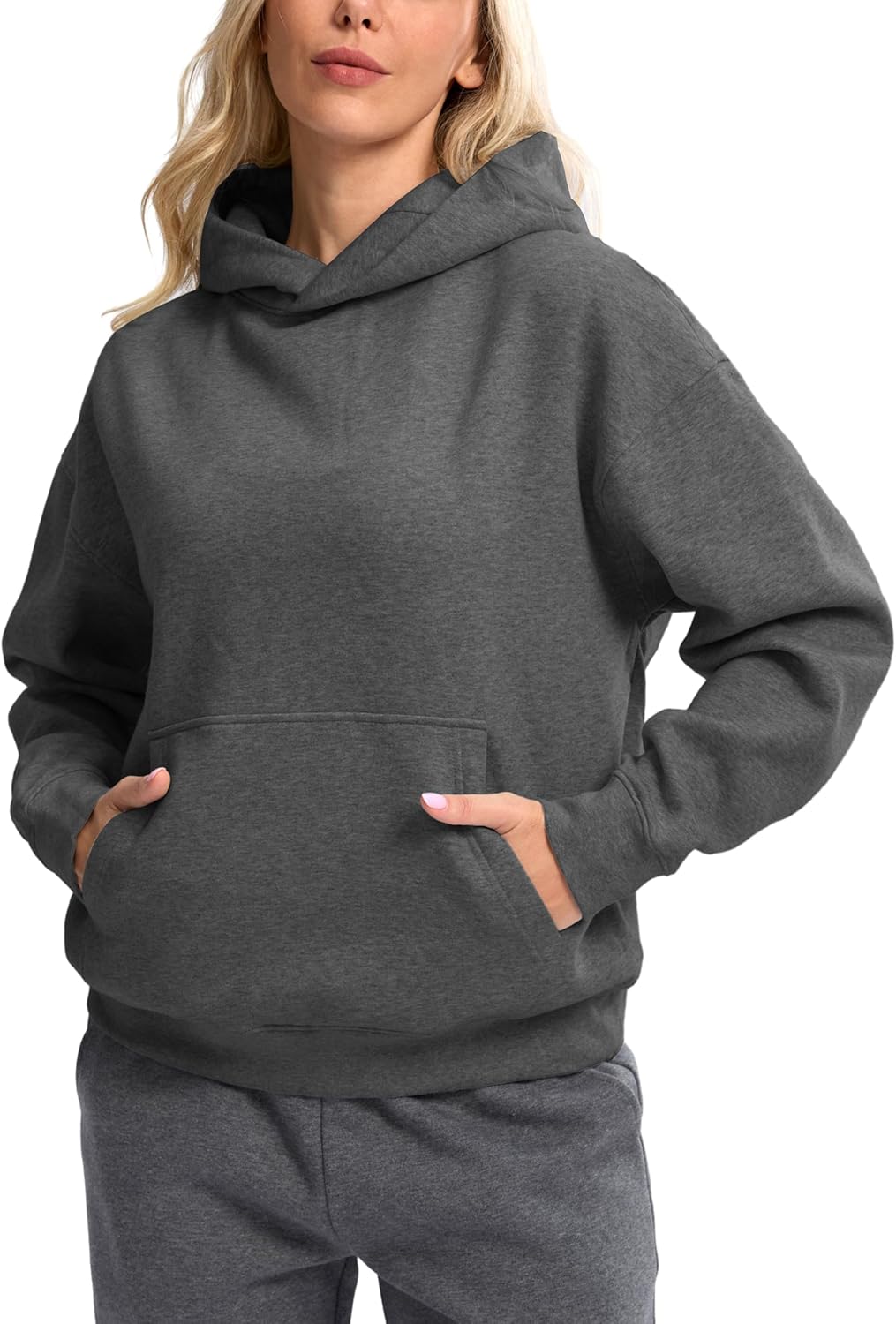 Oversized Fleece Sweatshirt for Women - Cozy Casual Pullover