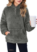 Girls Sherpa Fleece Pullover Hoodie - Cozy Button Up Outerwear