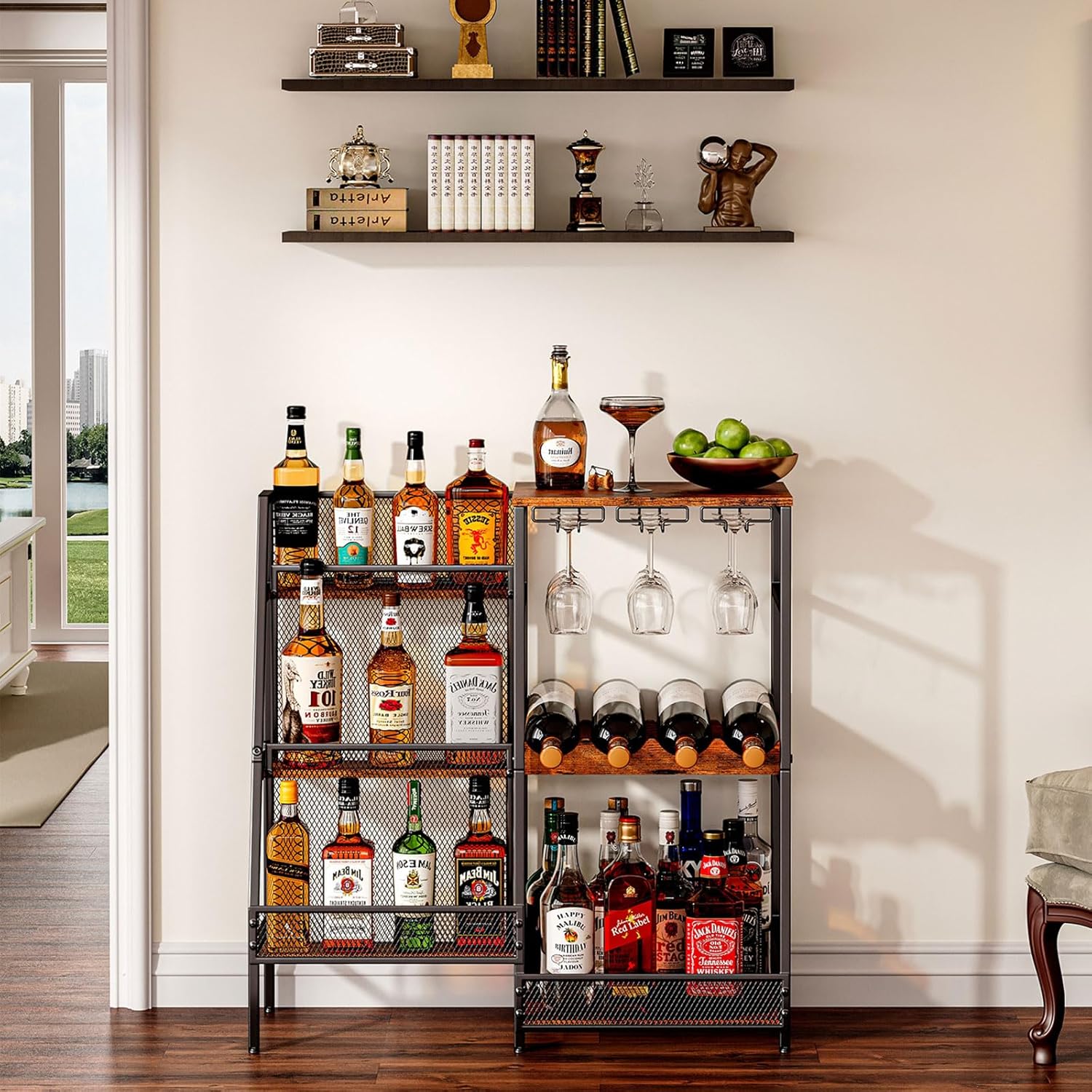 Versatile Liquor Stand for Home Bar with Unique Design