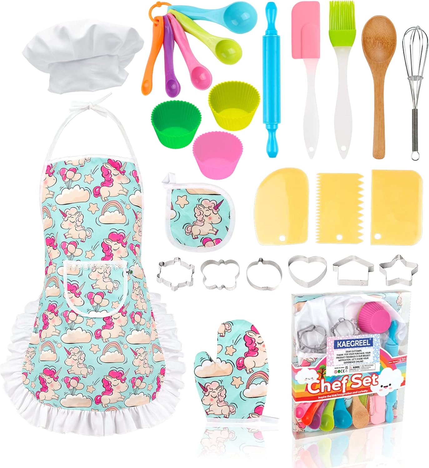 Unicorn Chef Set for Kids 3-8 Years Old