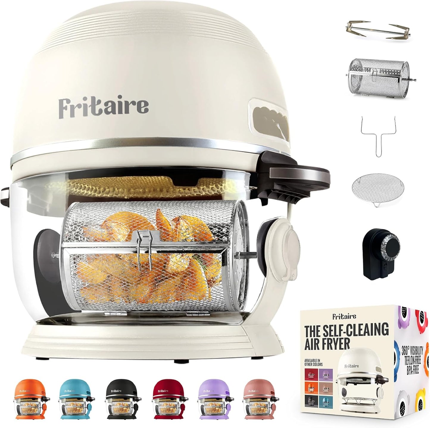 Non Toxic Air Fryer with 360 Visibility and Self-Cleaning Feature