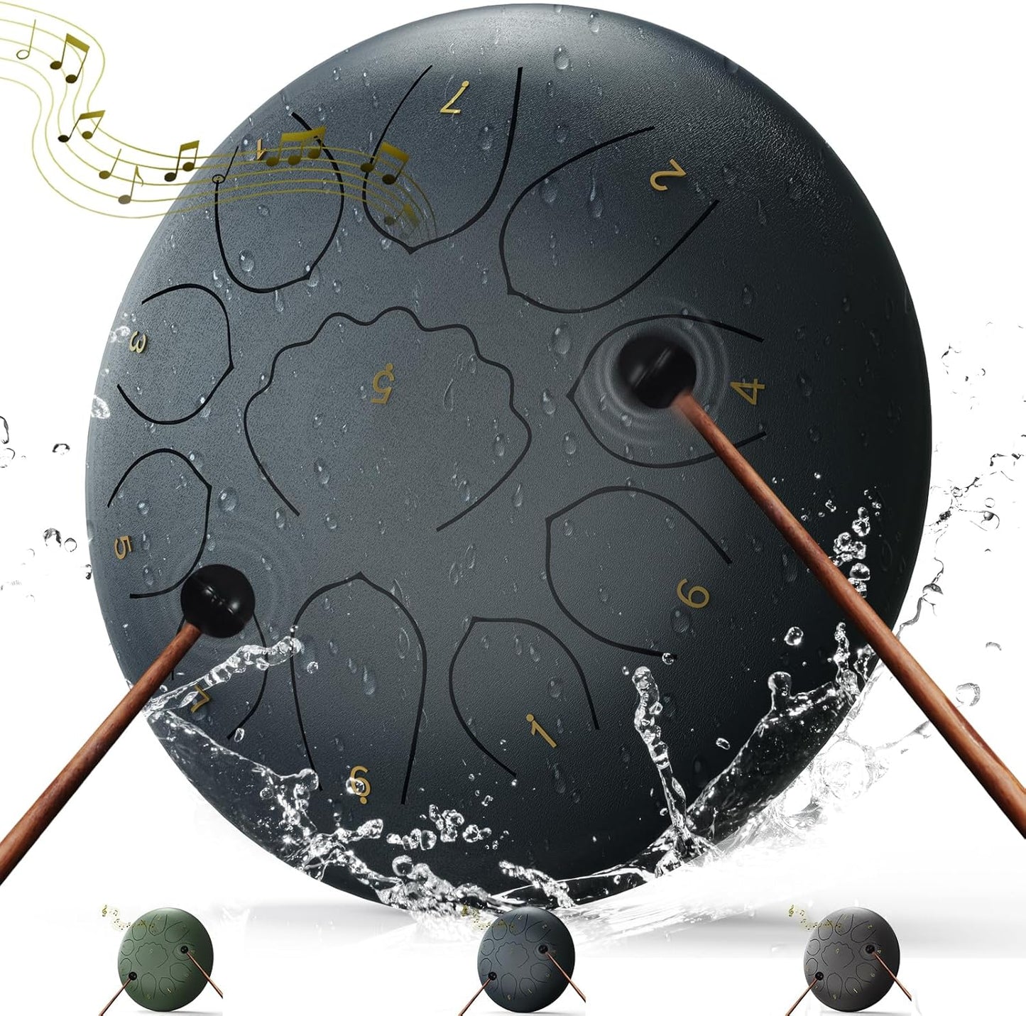8 Inch Steel Tongue Drum for Outdoor Meditation and Relaxation