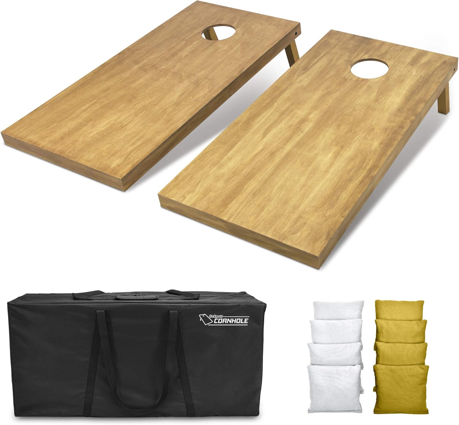 GoSports 4 ft x 2 ft Wooden Cornhole Boards Set for Fun