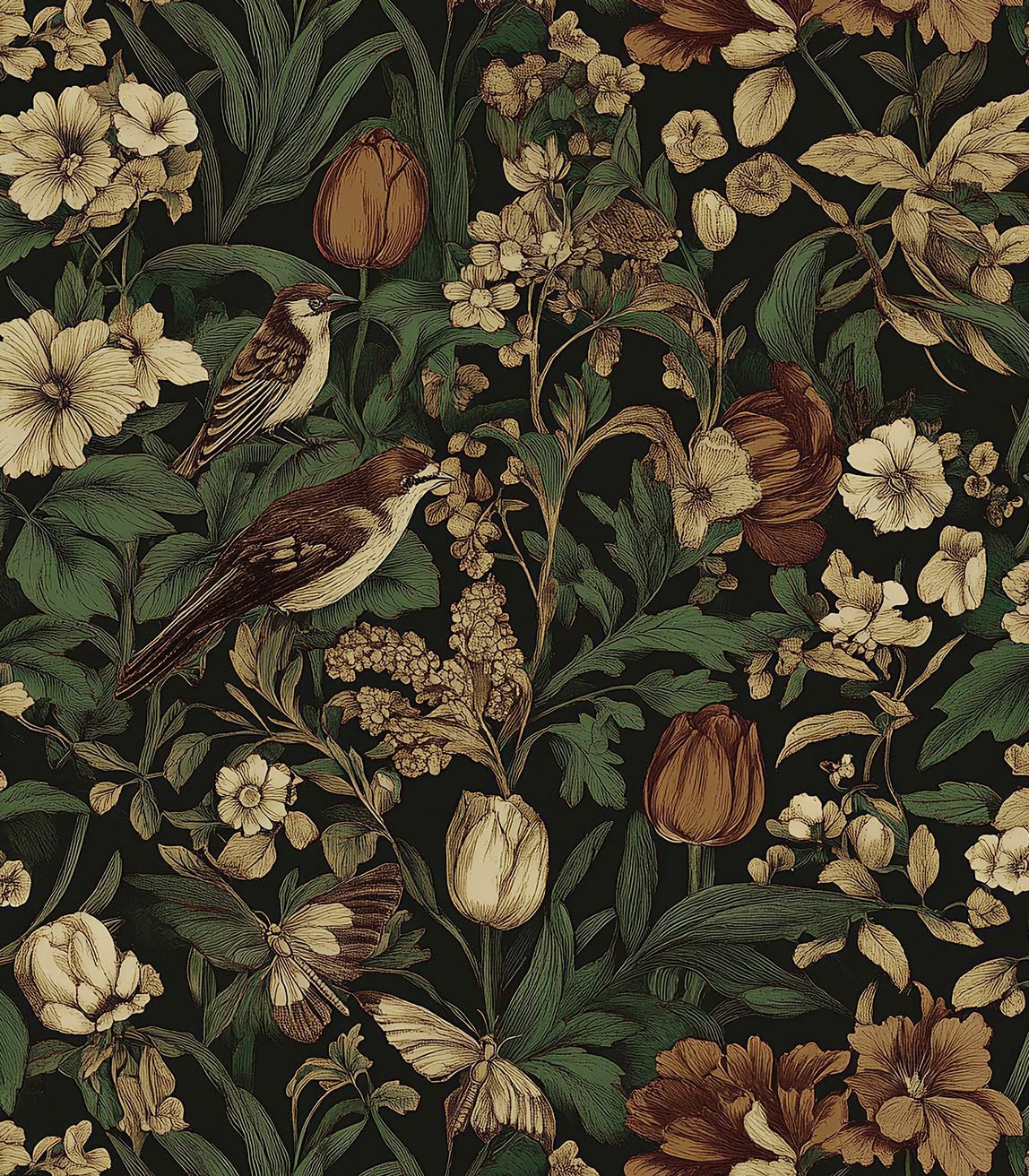 Erfoni 17.3in x 394in Floral Peel and Stick Wallpaper for Home