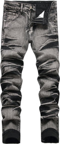 Men's Slim Fit Stretch Ripped Skinny Jeans - Comfortable Stretch Shoes