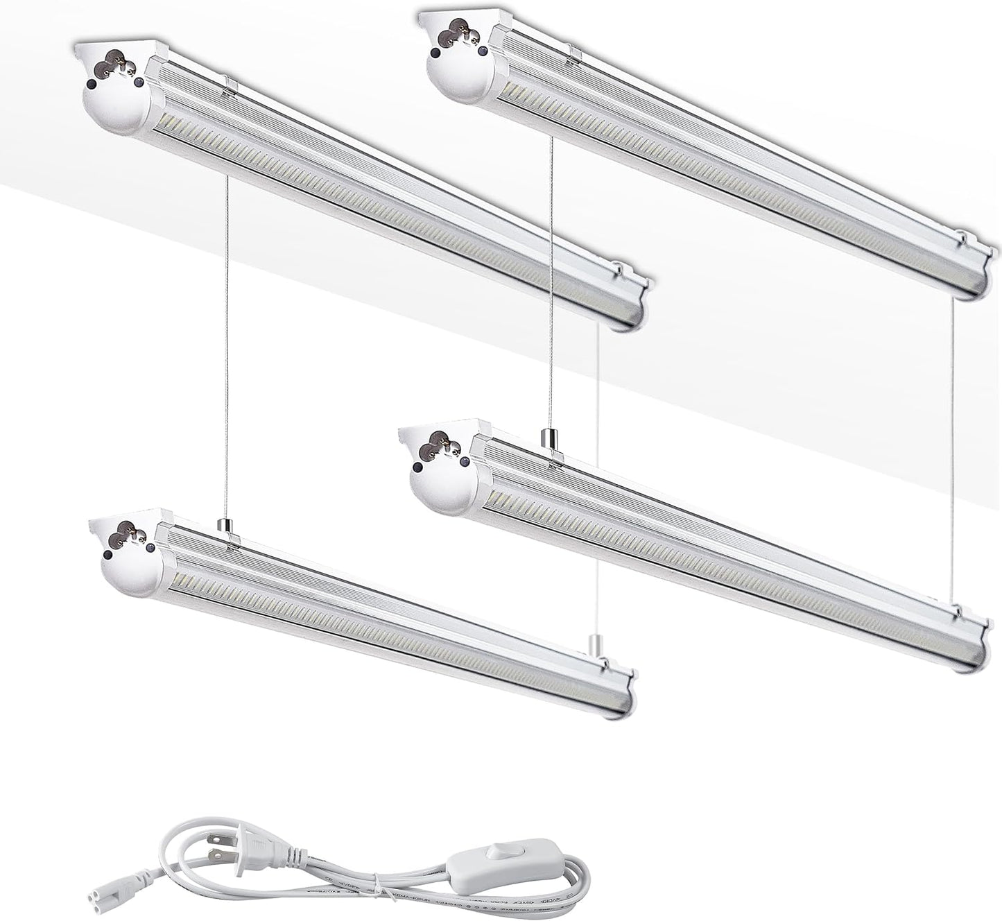 4Pack 8FT LED Shop Lights Super Bright 100W 15000LM White Light