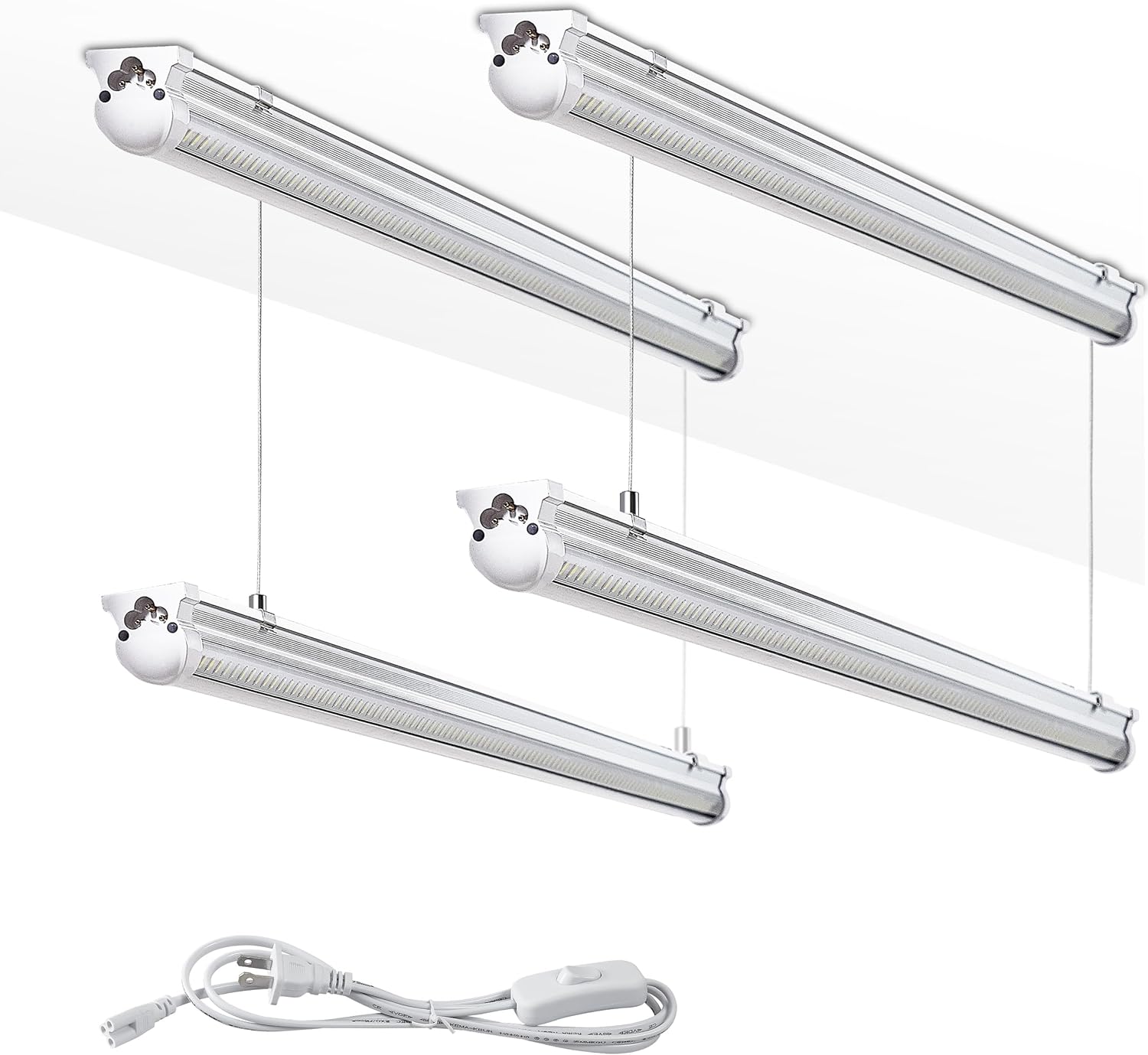 4Pack 8FT LED Shop Lights Super Bright 100W 15000LM White Light