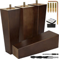 Premium Walnut Square Furniture Legs for Stylish Home Decor