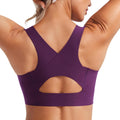 CRZ YOGA Womens Flex Sculpt Racerback Sports Bra - Medium Impact Fit
