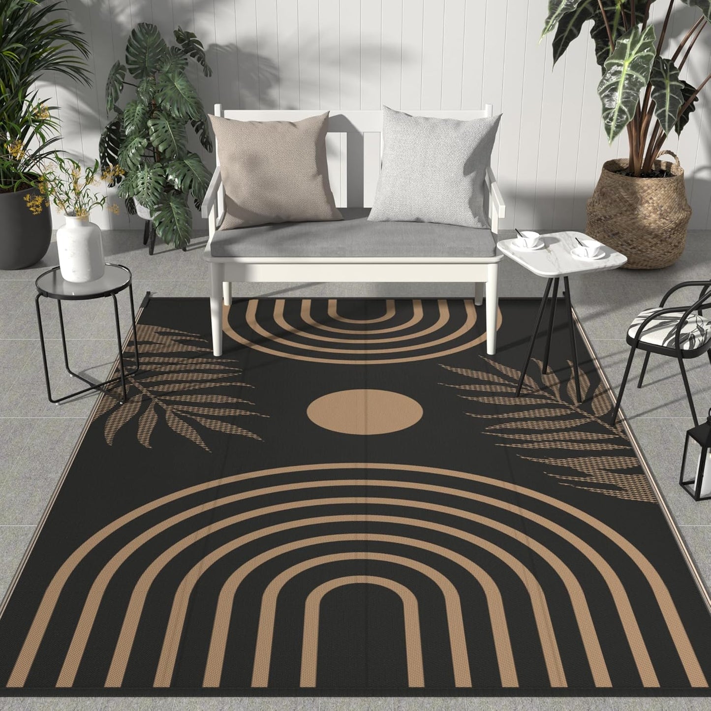 GENIMO Outdoor Rug 5ft x 8ft Waterproof for Patio and Camping