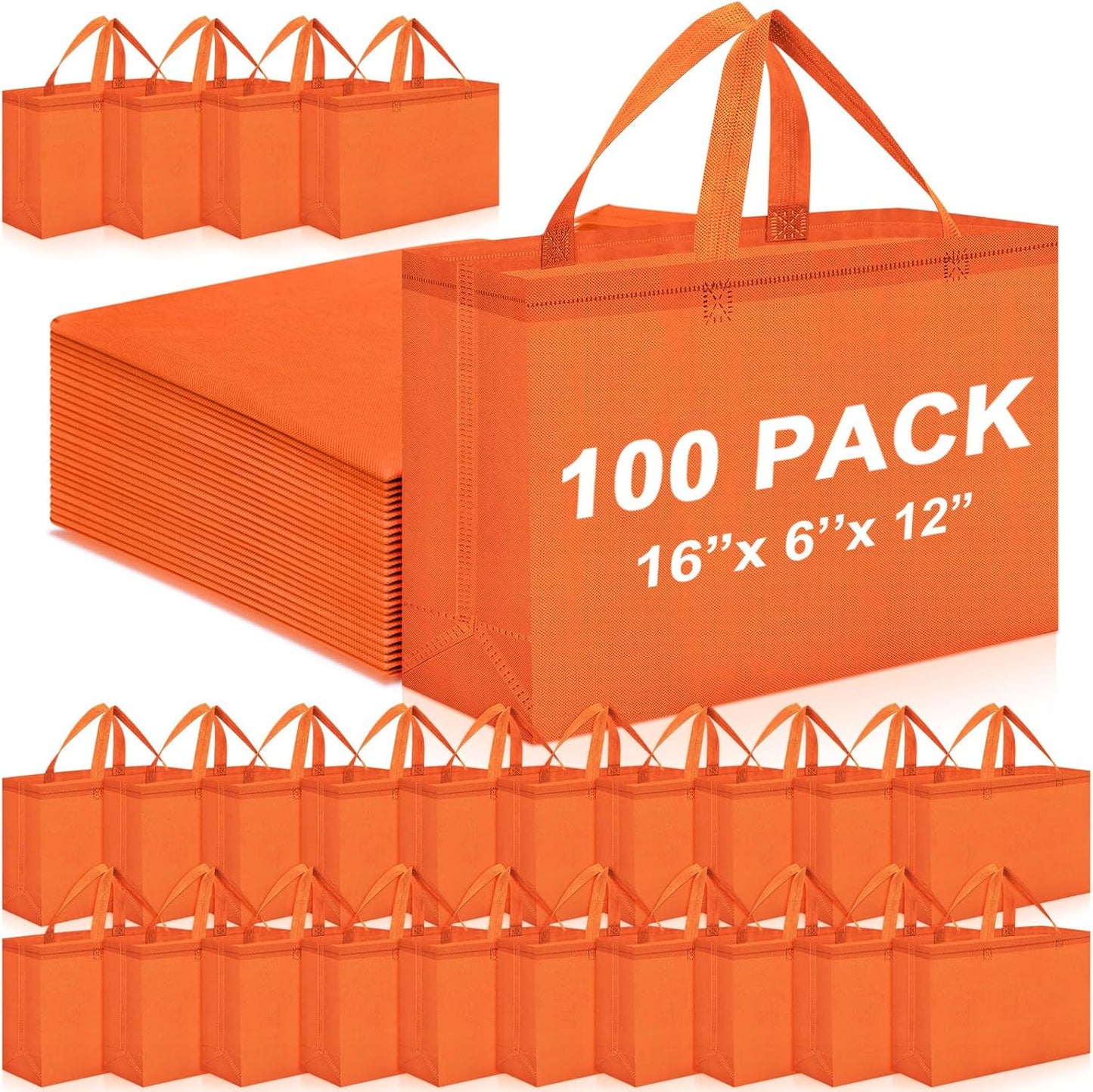 Reusable Grocery Bags Large Non Woven Shopping Bags with Handles