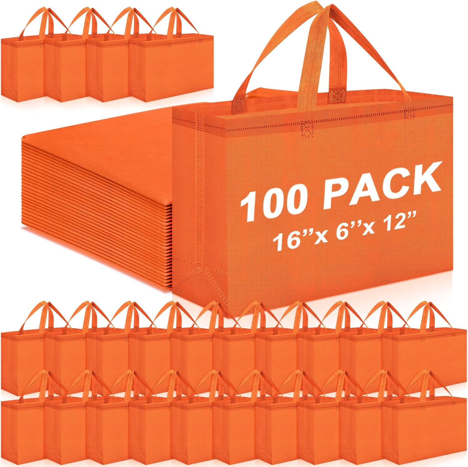 Reusable Grocery Bags Large Non Woven Shopping Bags with Handles