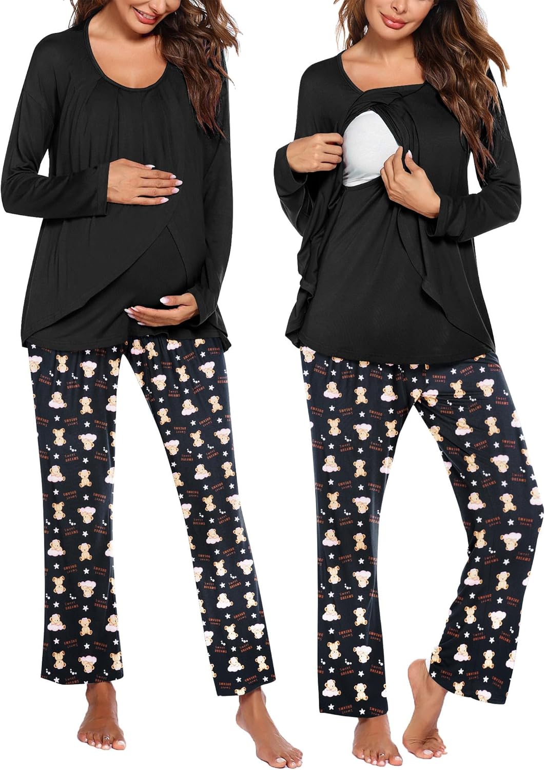 Ekouaer Maternity Nursing Pajama Set for Comfort and Style
