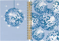 Preppy Disco Ball Journal Notebook - Trendy Blue Spiral Notebook