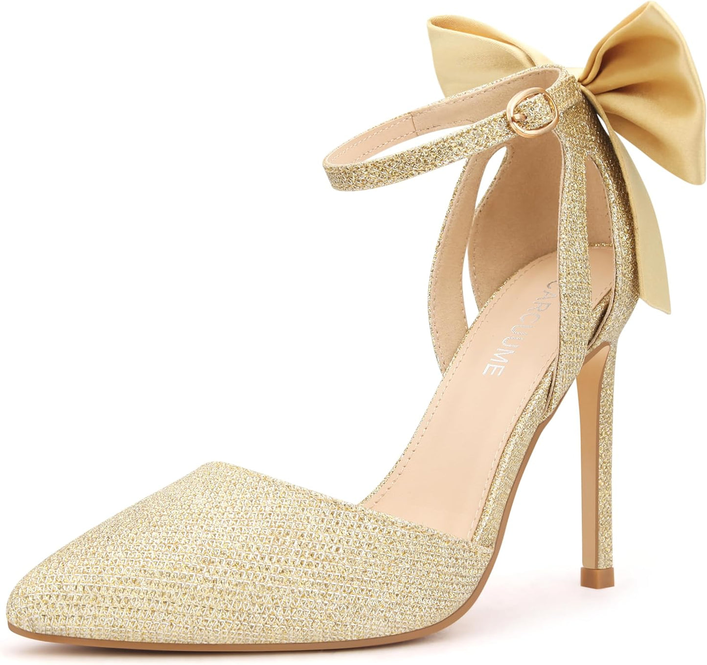 Carcuume Women's Closed Toe Heels with Bow for Every Occasion